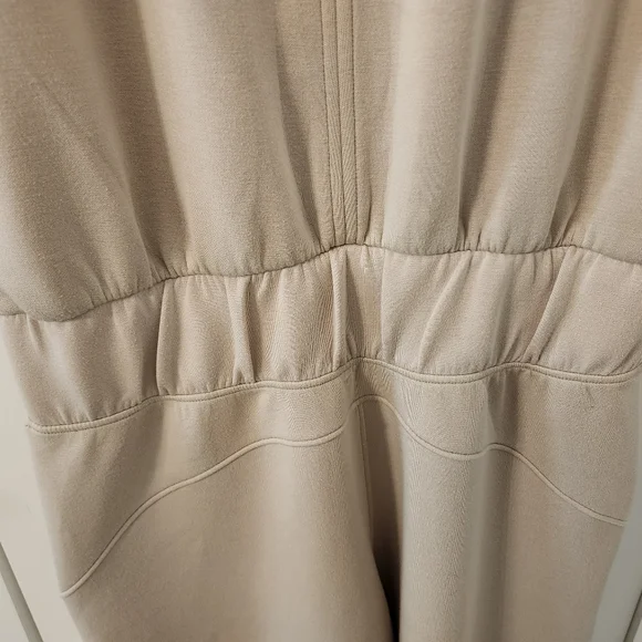 Spanx Aire Crop Wide Leg Jumpsuit Color Tahini - Picture 11 of 15